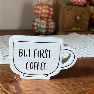 Hobby Lobby White Coffee Cup Sign